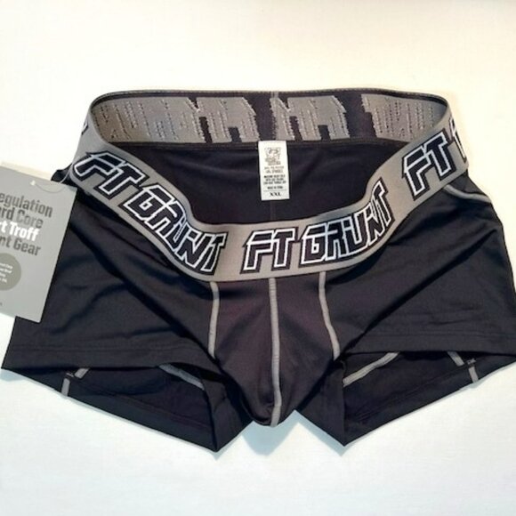 FORT TROFF Size XXL Grunt Corp Mesh Boxer Brief/Trunks - Black/Gray/White… - Picture 2 of 14